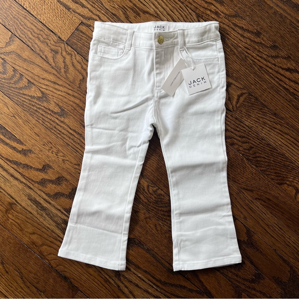 Janie and Jack White Denim Flare Bottoms